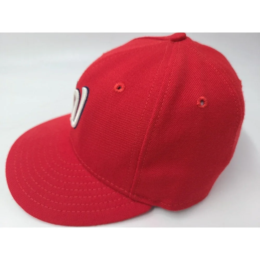 Vintage Washington Nationals‎ New Era 59Fifty Fitted 6 3/4 Hat Cap Wool MLB Red